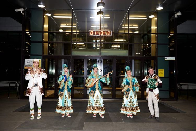 Nümayəndə heyətimizin ilk qrupu Kazanda  - FOTOSESSİYA