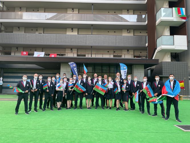 Tokio-2020: Azərbaycan yığması açılış mərasiminə yollandı - FOTOSESSİYA