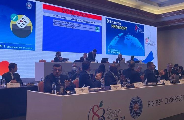 Morinari Vatanabe yenidən Beynəlxalq Gimnastika Federasiyasının prezidenti seçildi