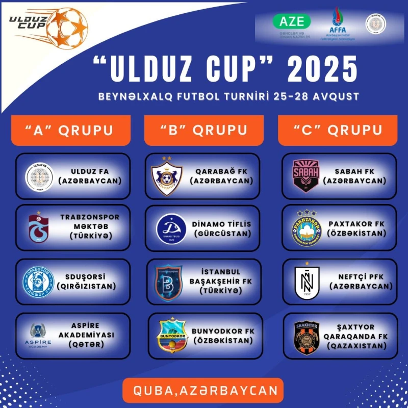 Qubada “Ulduz Cup” beynəlxalq futbol turniri keçiriləcək - FOTO 
