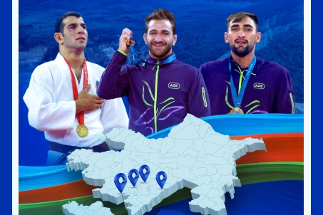 Olimpiya çempionlarımız Qarabağa səfər ediblər