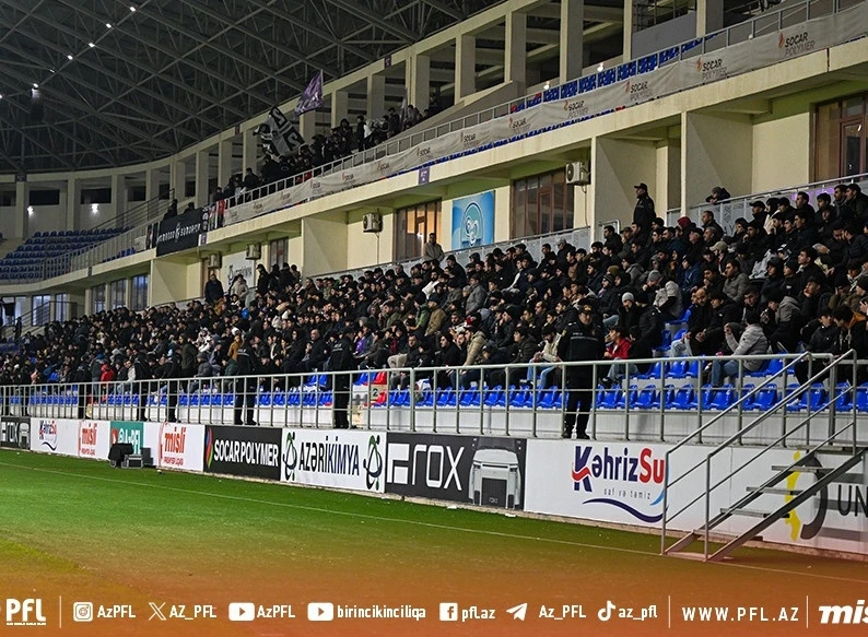 Azərbaycan çempionatındakı 95 oyunu stadionlardan 124 min azarkeş izləyib