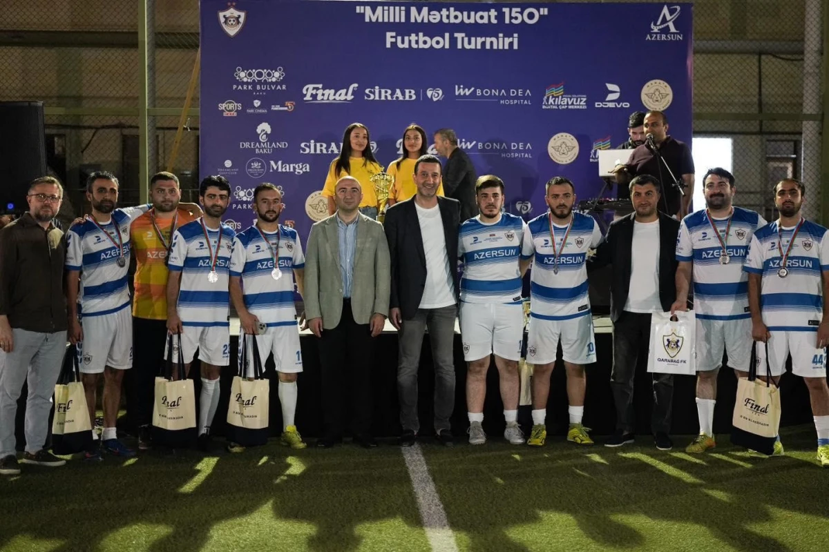 “Qarabağ”ın təşkilatçılığı ilə Milli Mətbuatın 150 illiyinə həsr olunan futbol turniri keçirilib - FOTO 