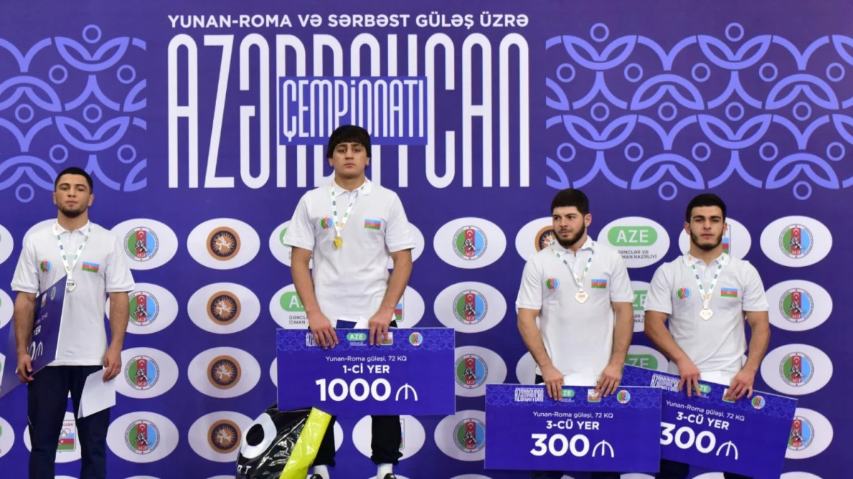 Yunan-Roma güləşi üzrə 5 çəkidə ölkə çempionları müəyyənləşib - FOTO 