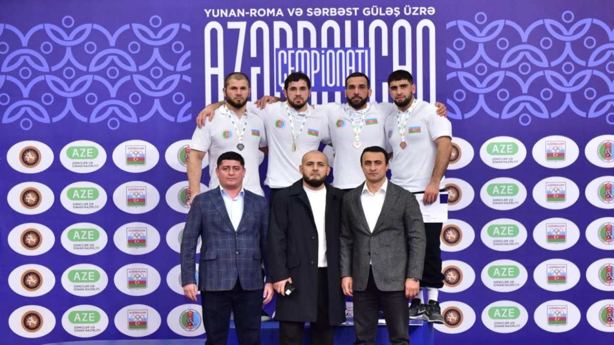 Yunan-Roma güləşi üzrə 5 çəkidə ölkə çempionları müəyyənləşib - FOTO 