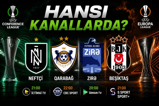 “Qarabağ”, “Neftçi”, "Zirə" və "Beşiktaş"ın oyunları bu kanllarda - AFİŞA 
