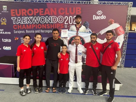 Azərbaycan taekvondoçusu klublararası Avropa çempionatında bürünc medal qazanıb