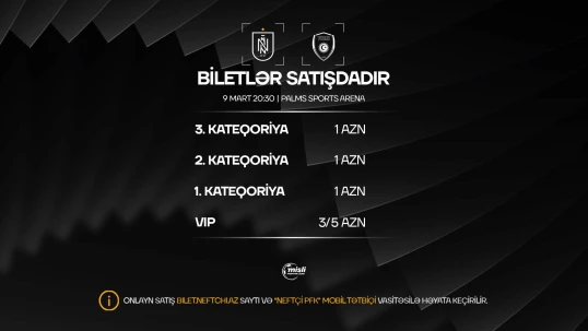 “Neftçi”dən azarkeşlərə jest - Biletlərdə endirim edildi 