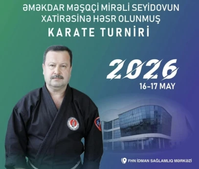 Mirəli Seyidovun xatirəsinə həsr olunmuş karate turnirinin açılış mərasimi keçiriləcək